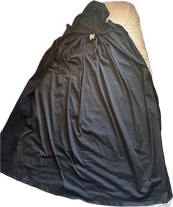 Black Hooded Cloak costume. One Size (adult)