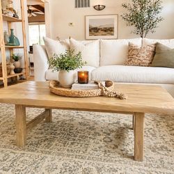 Large Rustic Solid Wood Coffee Table
