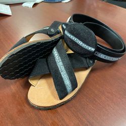 Huaraches y cinturón de piel original perla completa para hombre