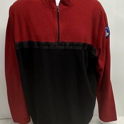 Vintage Polo Sport Arctic Challenge Fleece Half Zip Sweater Size XXL Red USA