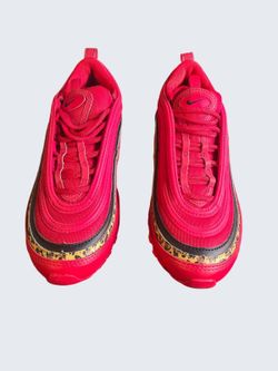 Nike Air Max 97 Leopard Print Sneakers Red EUC Size 7