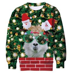 Kids Ugly Christmas Sweater Boys Girls Xmas Sweatshirts Size 8 9 Children Funny Fleece Tshirts 8-9 Years. Good to wear and match it with your Christma