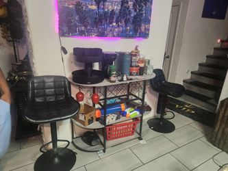 Bar stand with chairs