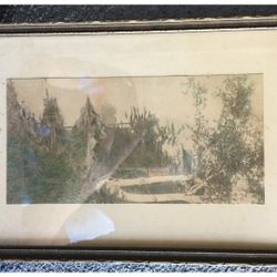Wallace Nutting – “Twin Sentinels” – Hand-Colored Photograph – Antique Landscape