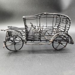 Vintage Metal Wire Classic Car Folk Outsider Art