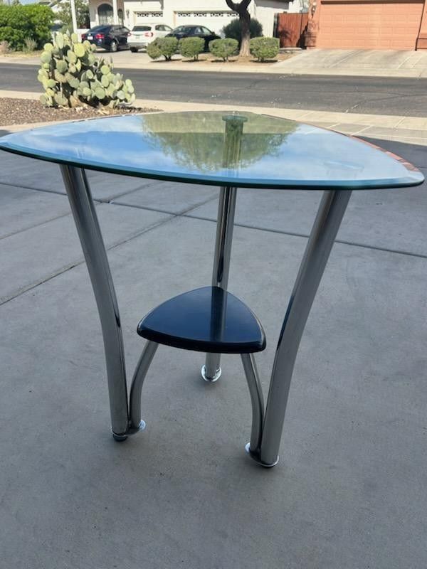 Glass Top End Table