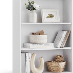 VASAGLE 3-Tier Bookshelf Bookcase - White