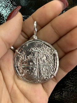 Atocha silver coin pendant