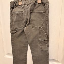 Olive Color Carpenter Jeans - 3T