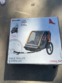 Allen Sports Deluxe 2-Child Bicycle Trailer & Stroller