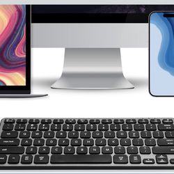 Macally Wireless Bluetooth Keyboard for Mac - Premium Multi Device Connectivity - Compatible Apple Keyboard for MacBook Pro/Air, iMac, Mac min@J13-400