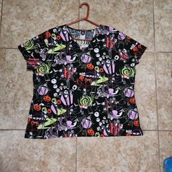 2 XL SCRUB Top!  NIGHTMARE B4 CHRISTMAS 🎄 