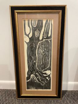 Framed Woodblock Print – Tree of Life