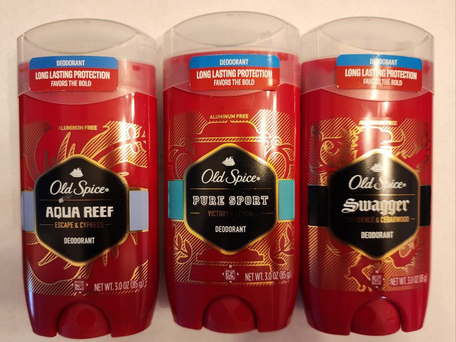 Old Spice Red Collection Pure Sport  Deodorant for Men, 3.0 oz, Pack of 3