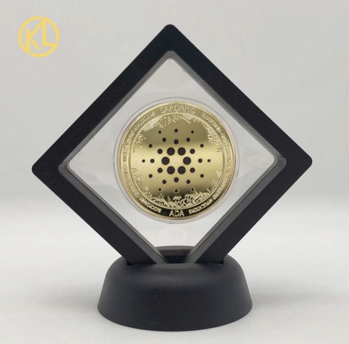 Ethereum coin statue btc eth ada