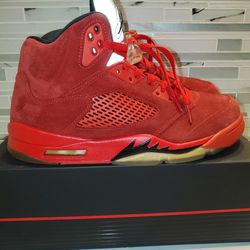 Air Jordan Retro 5 Red Suede Edition.  Size 10 Men's 