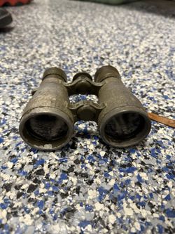 WWI German Military Binoculars Model 08 w/ Original Leather Case – Rare Collector’s Piece