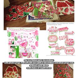 One In A Melon Birthday Decorations 