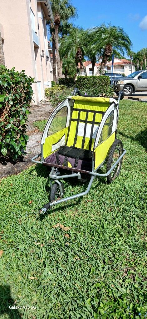 Child Trailer, Bycicle Trailer, Two Seater Kid-trailer, Jogger. Two Seater Stroller