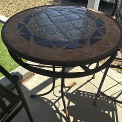 PRICE REDUCED MUST GO ASAP - Beautiful High Top Bistro Table With Two Chairs 
