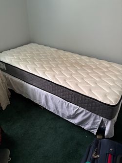 Twin Mattress with Box Spring and metal frame