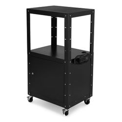 NEW Heavy duty M Optimized 3-tier AV Media Cart with Power Outlets and USB ports