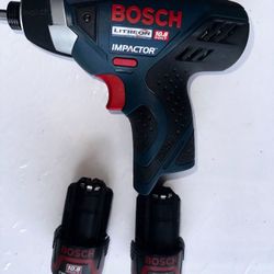 Bosch 12V   Drill Impact With 2 Batteries  &  Charger Carrying and Bag