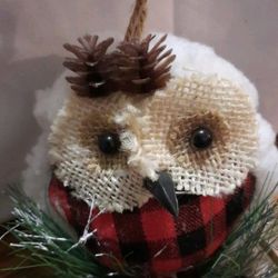 4 Christmas Ornaments 🎄country Style Christmas House, Bow tie, Hope