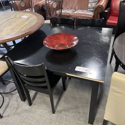 Black Square Dining Table And Chairs Set (in Store)