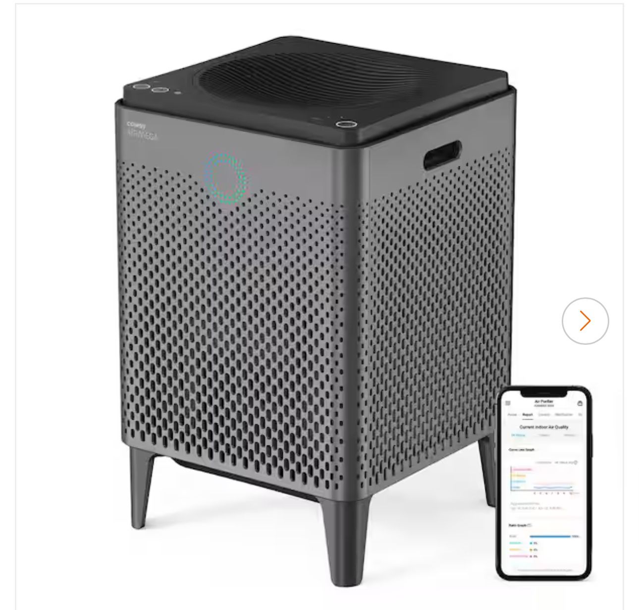 Airmega 400S Graphite True HEPA Air Purifier with 1560 sq. ft. Coverage, Wi-Fi enabled