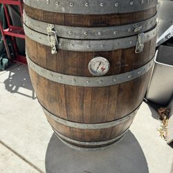 Custom World Cooperage Wine Barrel BBQ Smoker – Unique Outdoor Grill!