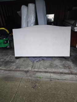 White Upholstered Bed Headboard