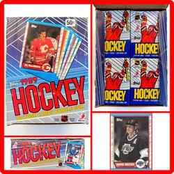 1989 Topps Hockey Wax Box Joe Sakic Rookie