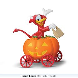 Disney’s Issue Four Devilish Donald. Halloween Tractor Wagon Collection