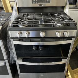 GE Profile 30” Freestanding Double Oven Gas Range 
