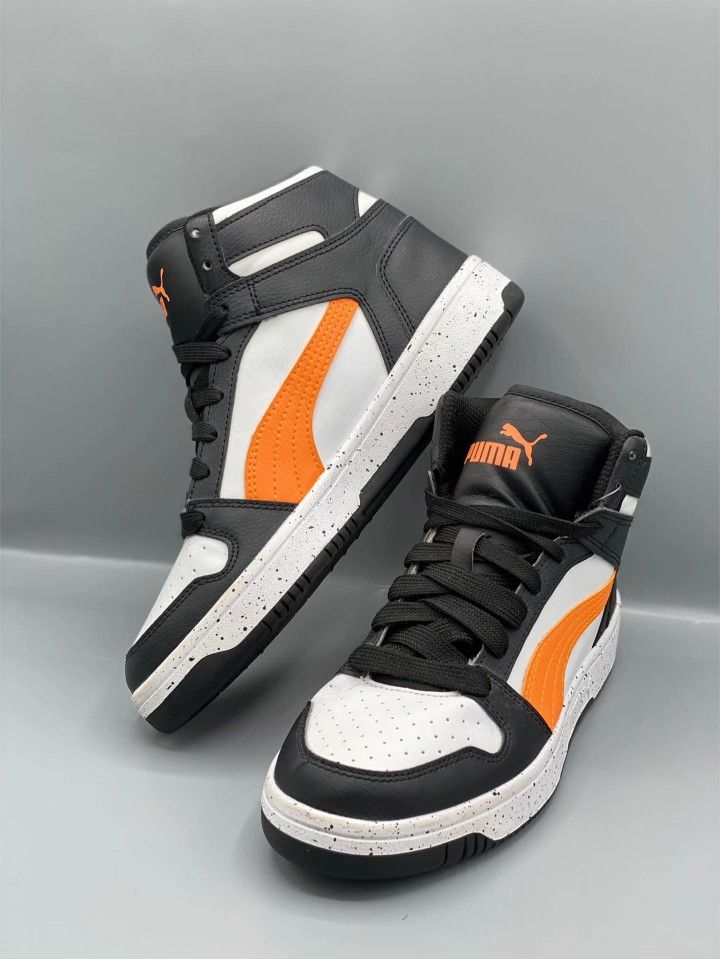 New Men's Puma Rebound Layup Hi-Tops Suede Beige Sneakers