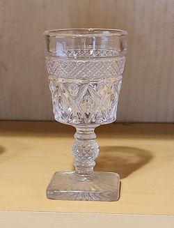 Imperial Glass Cape Cod Clear 4 1/2" Wine Cordial Glasses, Set Of Six