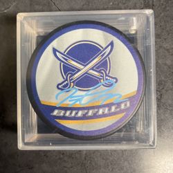 Tage Thompson Signed Puck