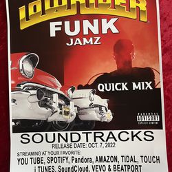 Poster Lowrider Funk Jams Quick Mix Soundtrack 11 X 17”