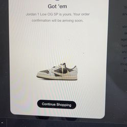 Travis Scott jordan 1 Low Size 2.5y