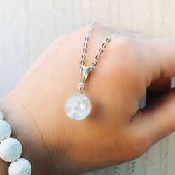 Elegant White Quartz Necklace 