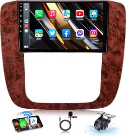 Car Radio for Chevy Silverado Tahoe Suburban GMC Yukon Sierra 2007-2013: 9" IPS Touch Screen Stereo Build-in GPS Wireless CarPlay/Wired Android Auto B