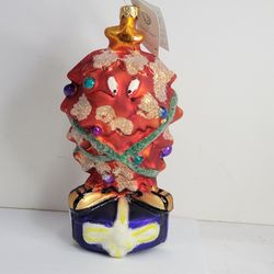 1997 Warner Brothers Christopher Radko Gossamer Tree Glass Xmas Ornament 4898