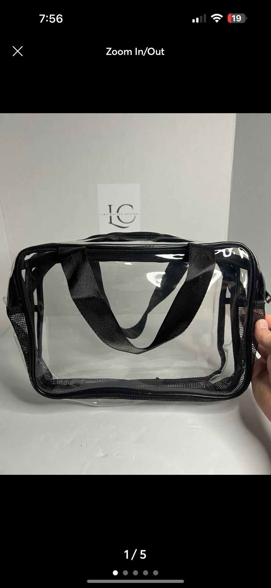 Clear travel/toiletry bag