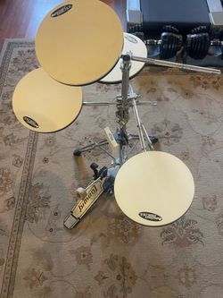 DW DWCPPADTS5 Go Anywhere Practice drum Pad Set with Stand