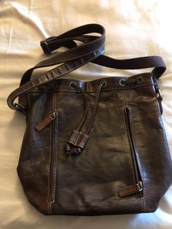 Brown leather bag
