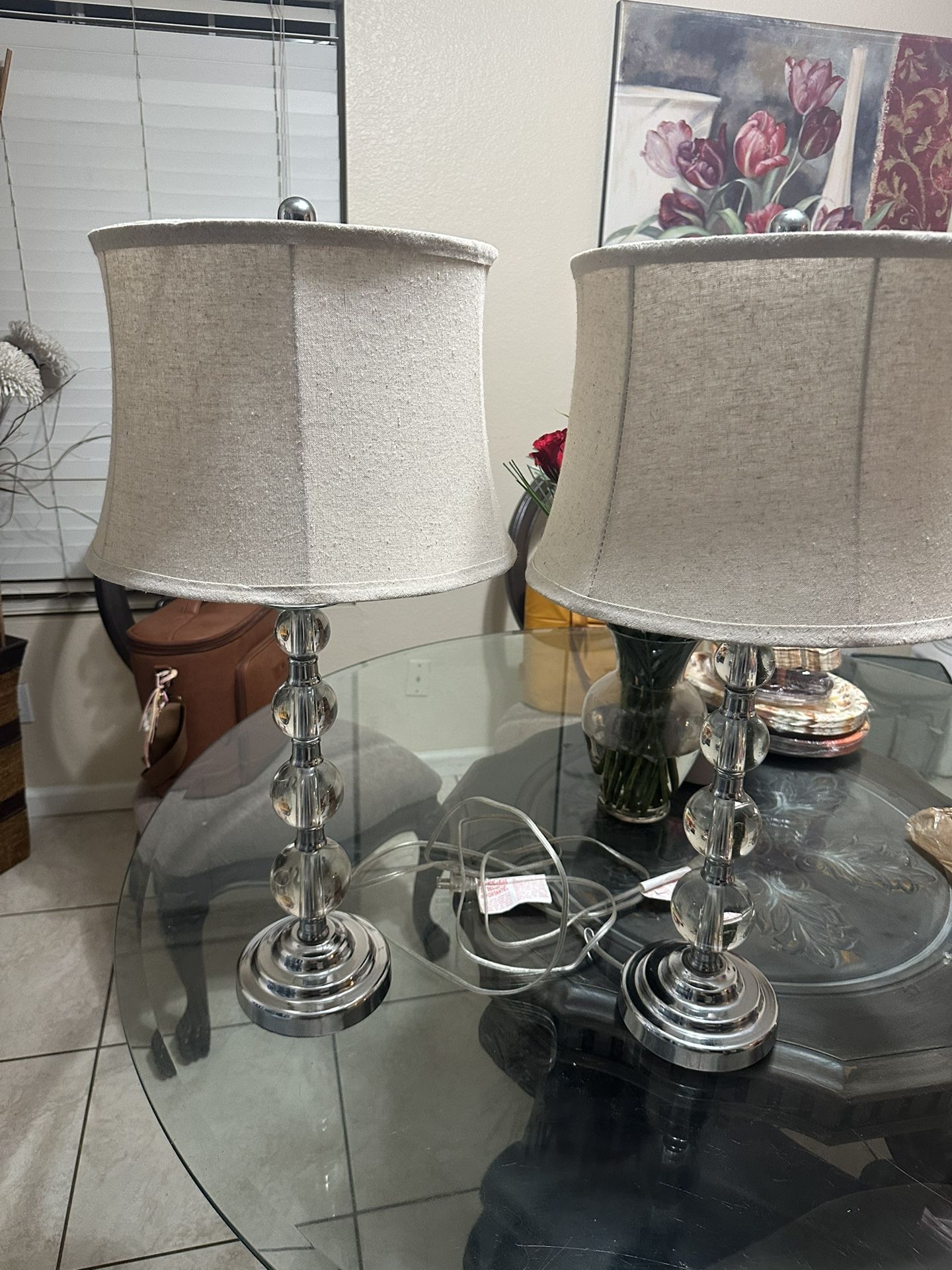 Set Of Two Beautiful table Lamps Used Perfect Conditions Only available For Pick Up In Rancho Cucamonga Price Firm Thanks $30 Set
