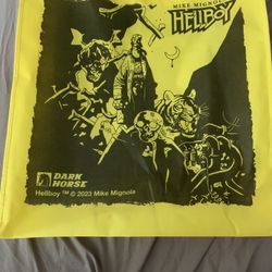 SDCC Comic Con Exclusive 2024 Dark Horse Hellboy Tote Bag Mike Mignola Yellow