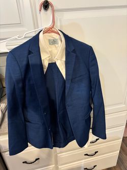 Kid’s Blue Two-Piece Suit Jacket and Vest