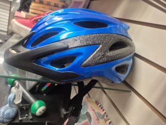 Blue and Black Bike Helmet